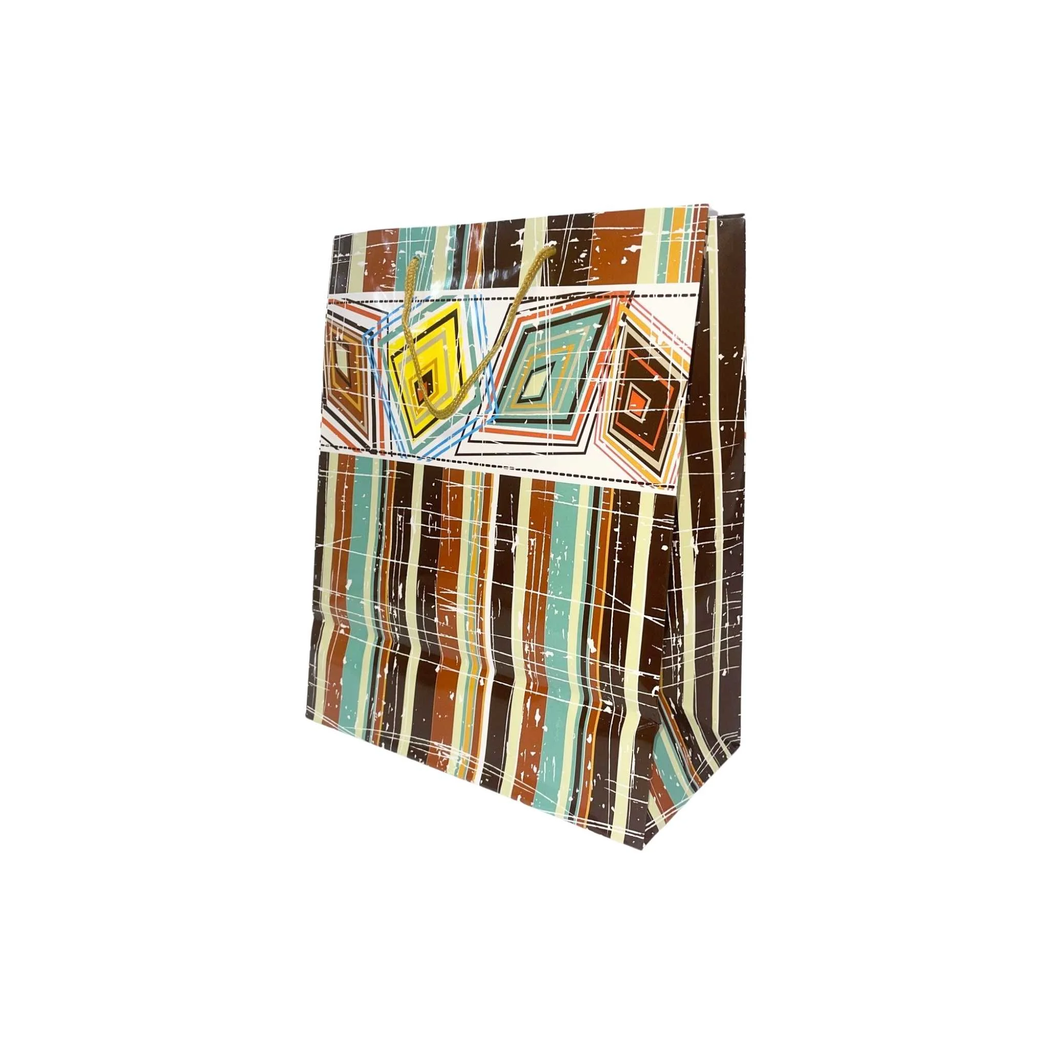 Brown and Green Stripe Bag - Image 3