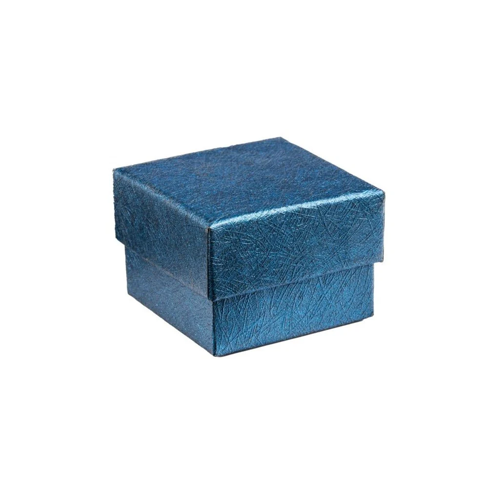 2" x 2" x 1.25" - Metallic Cardboard  Foam Insert Ring Box - Image 3