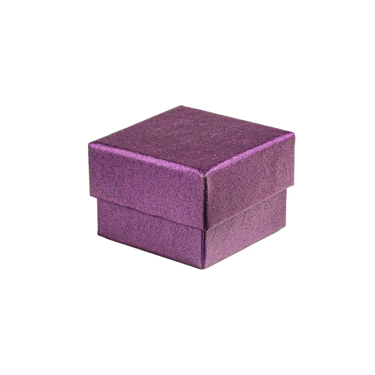 2" x 2" x 1.25" - Metallic Cardboard  Foam Insert Ring Box - Image 6