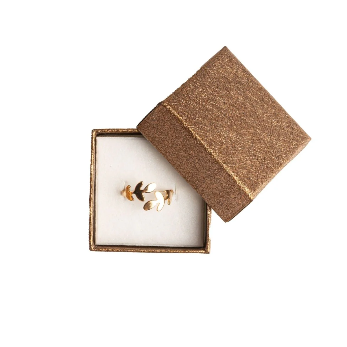 2" x 2" x 1.25" - Metallic Cardboard  Foam Insert Ring Box - Image 8