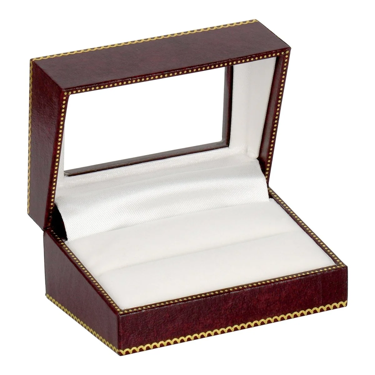 Window Leatherette Double Ring Box - Image 3