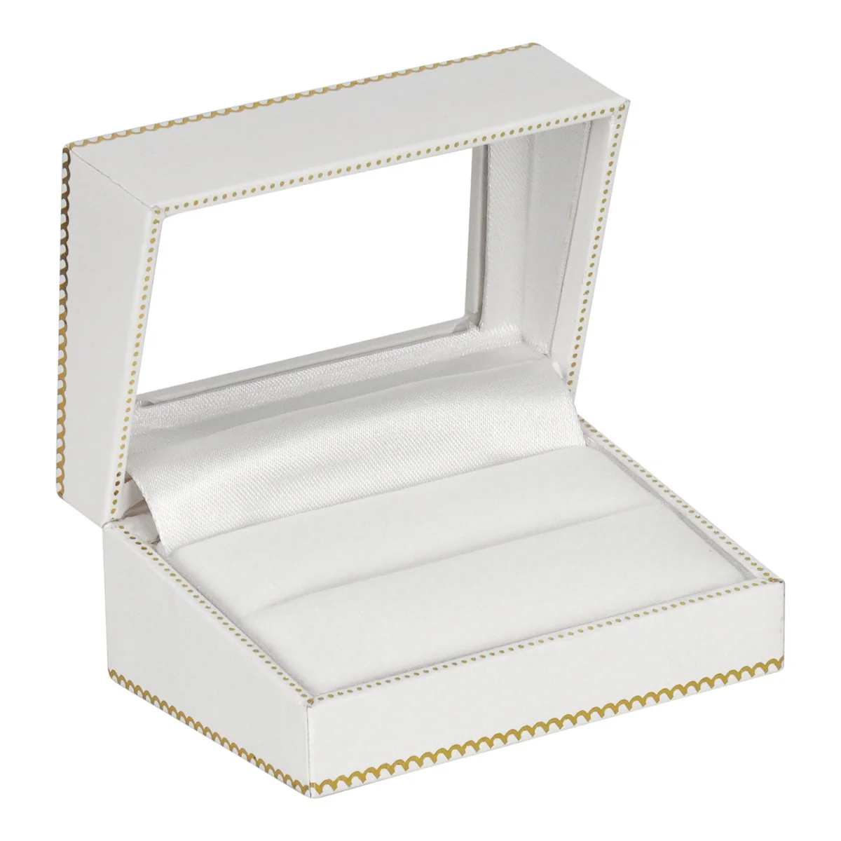 Window Leatherette Double Ring Box - Image 6