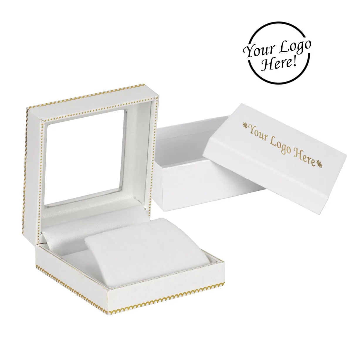 Window Leatherette Earring and Pendant Box - Image 4