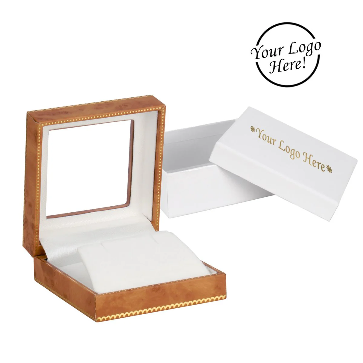 Window Leatherette Earring and Pendant Box - Image 7