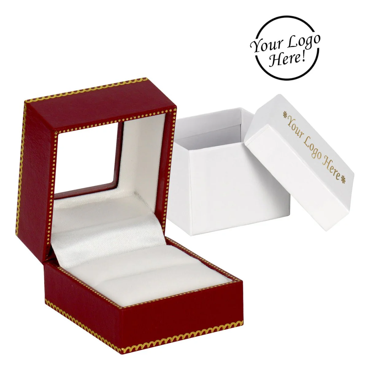 Window Leatherette Ring Box - Image 4